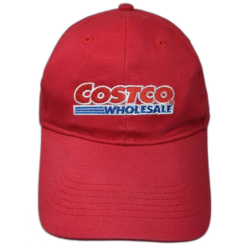 HPI Direct Costco Wholesale Hat Red One Size Baseball Cap Slideback Logo Cotton